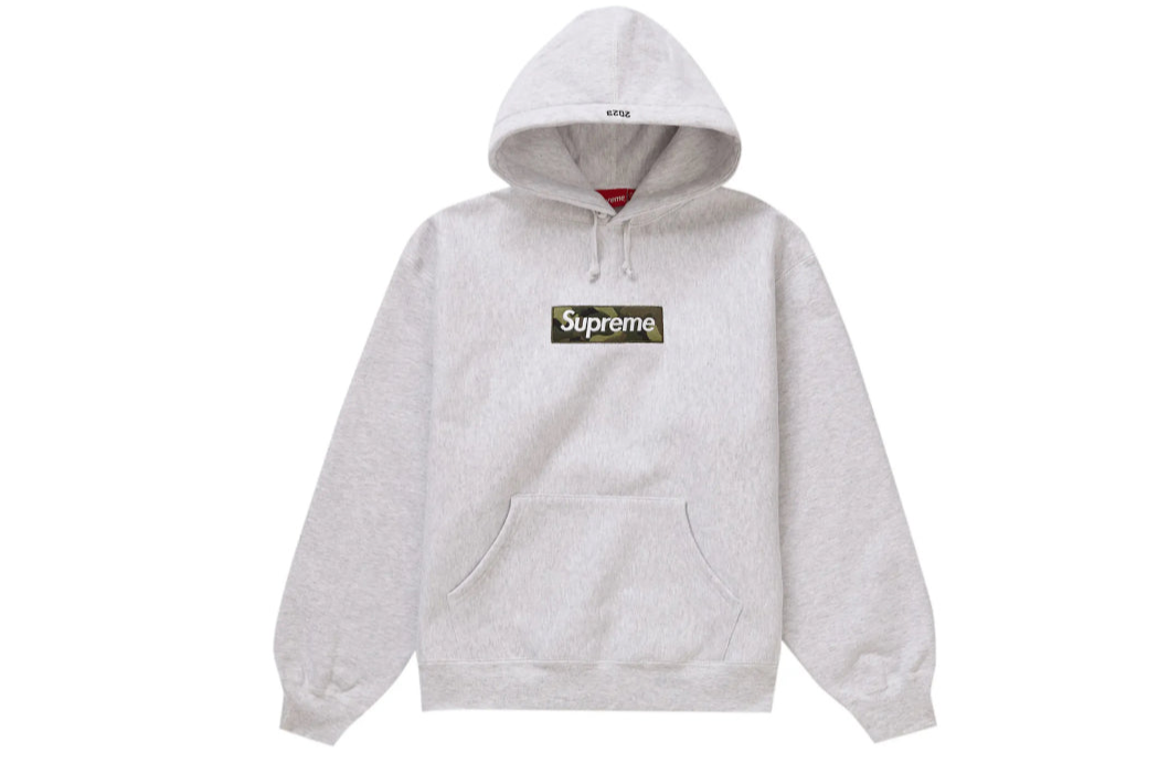 Supreme Box Logo Hooded Sweatshirt (FW23) Ash Grey