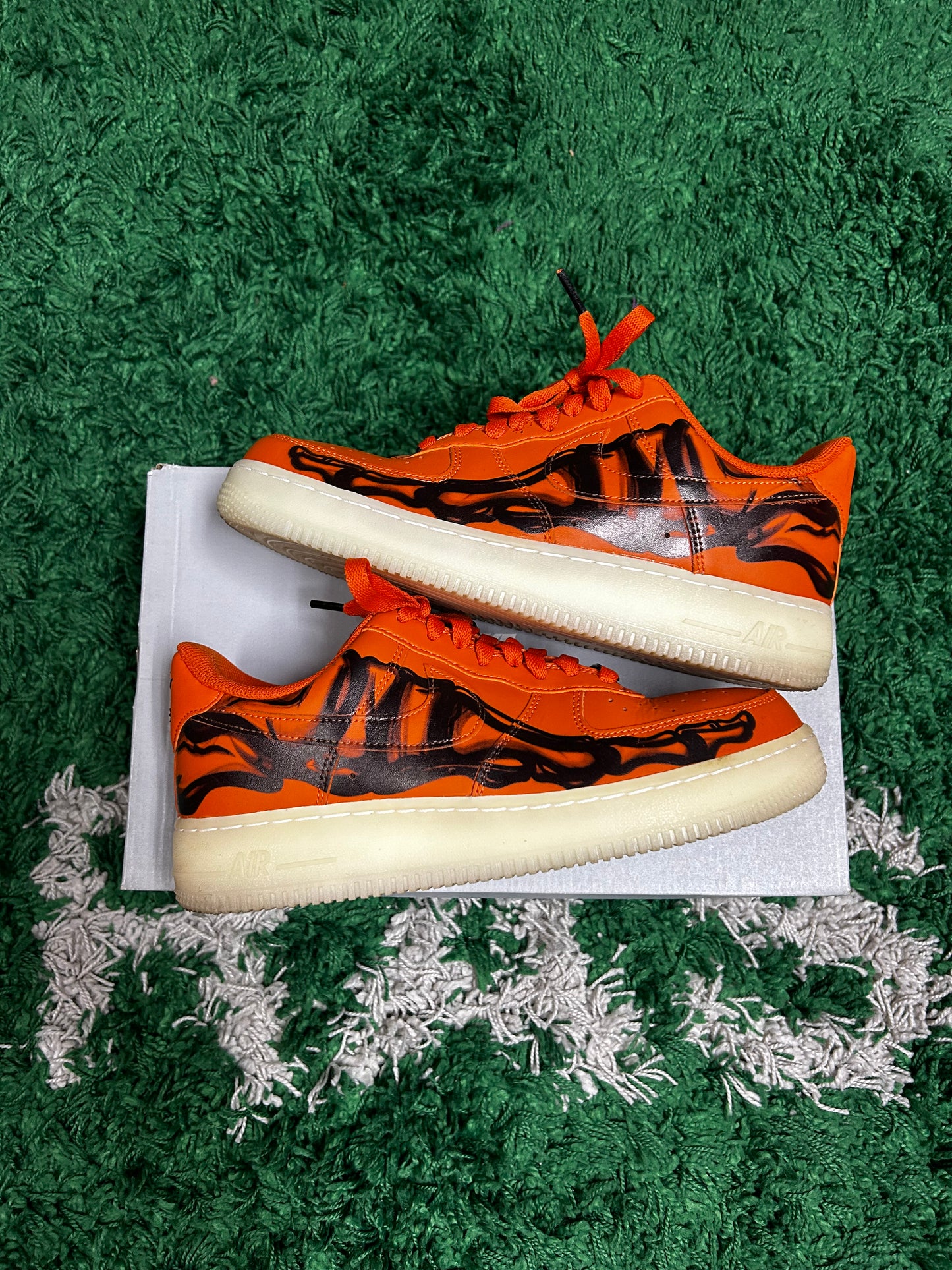 Nike Air Force 1 Low Orange Skeleton Halloween (2020)(Pre-Owned)