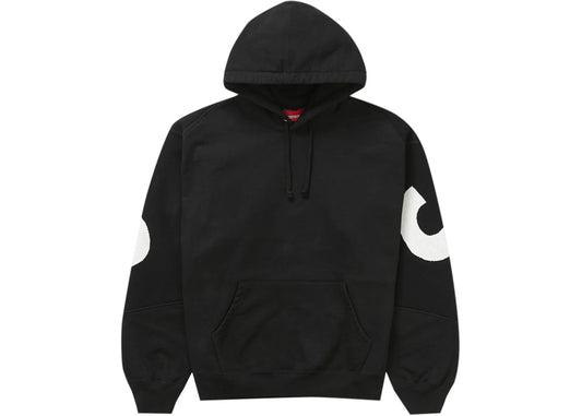 Supreme Big Logo Jacquard Hooded Sweatshirt Black